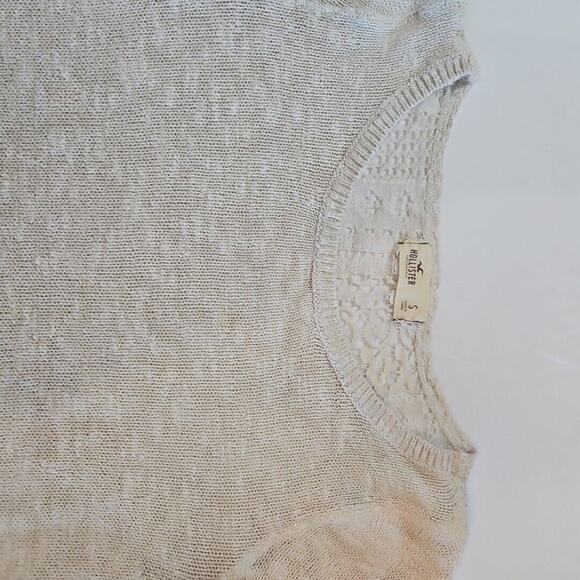Hollister Lace Back‎ Ivory Sweater Women Small - Picture 2 of 7